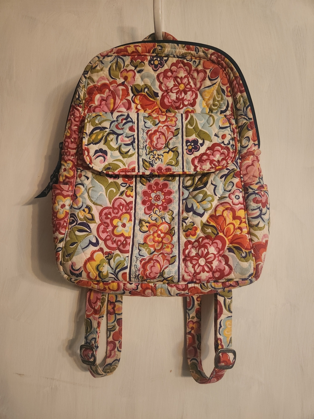 Vera Bradley Quilted Floral Mini Backpack - Pink, Yellow, Green, Blue